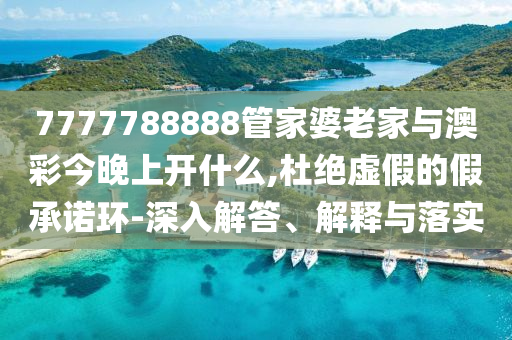 7777788888管家婆老家與澳彩今晚上開什么,杜絕虛假的假承諾環-深入解答、解釋與落實